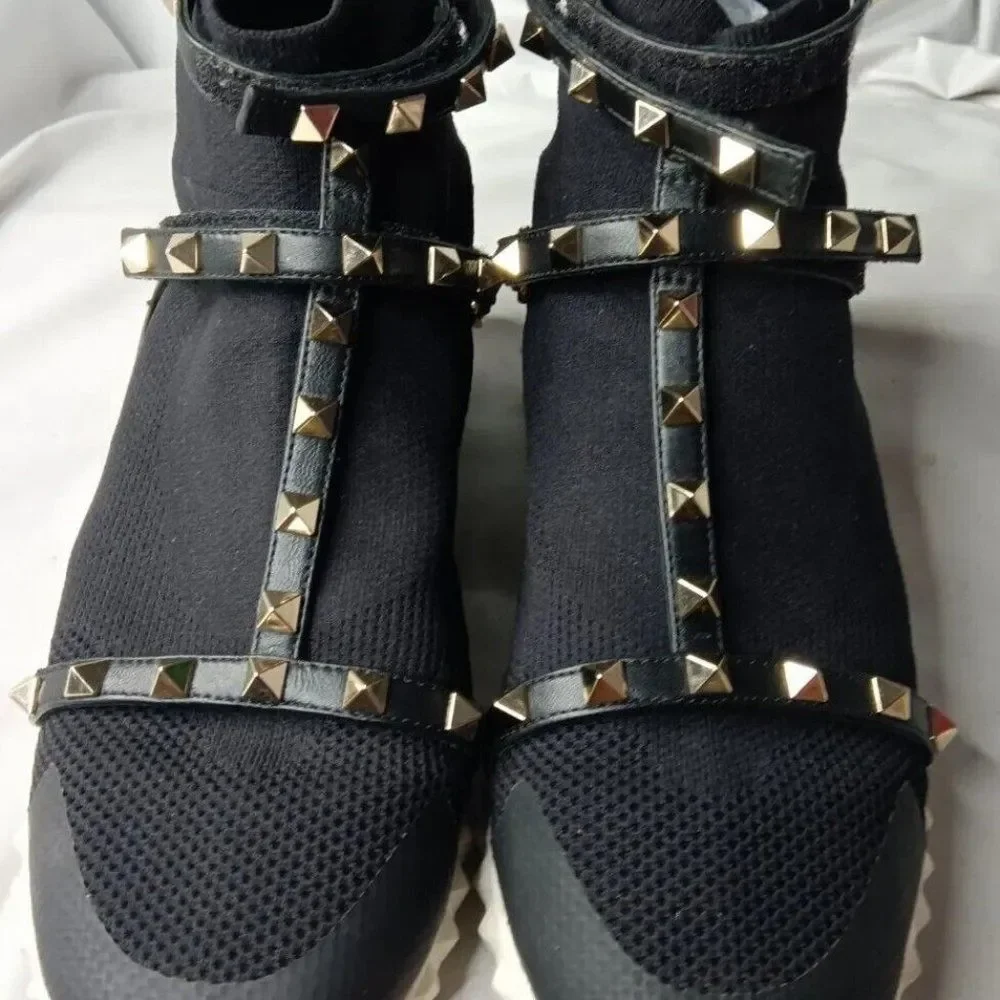 Valentino Garavani Rockstud Body-Tech Sock Sneaker Womens Size 7 Shoes EU 37